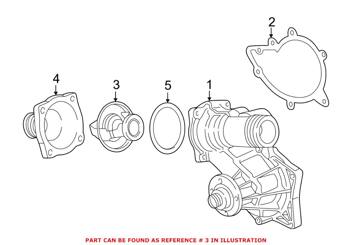 BMW Engine Coolant Thermostat (95C) 11531702279